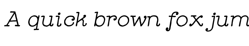 Preview of FONTSPRING DEMO - Catalina Typewriter Italic Regular font
