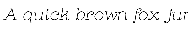 Preview of FONTSPRING DEMO - Catalina Typewriter Light Itali Regular font