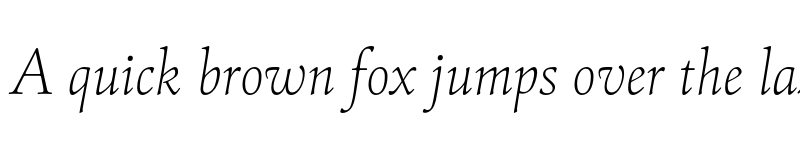 Preview of FONTSPRING DEMO - Cattigan Thin Italic font
