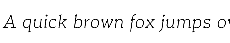 Preview of FONTSPRING DEMO - Certa Serif ExtraLight Italic font