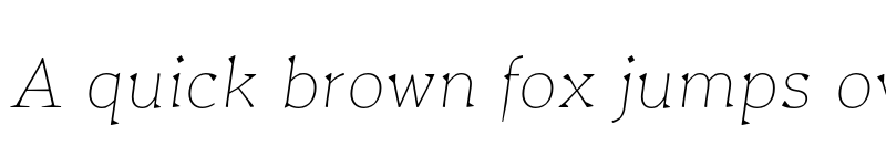 Preview of FONTSPRING DEMO - Certa Serif Thin Italic font