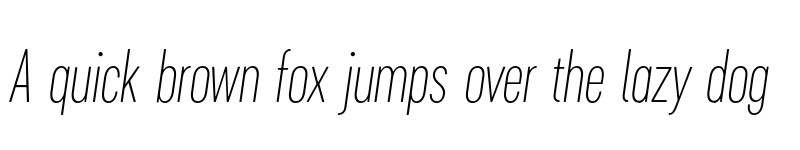Preview of FONTSPRING DEMO - Cervino ExLight Cond Italic Regular font