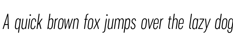 Preview of FONTSPRING DEMO - Cervino Light Condensed Italic Regular font