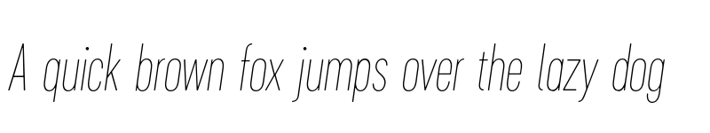 Preview of FONTSPRING DEMO - Cervino Thin Condensed Italic Regular font