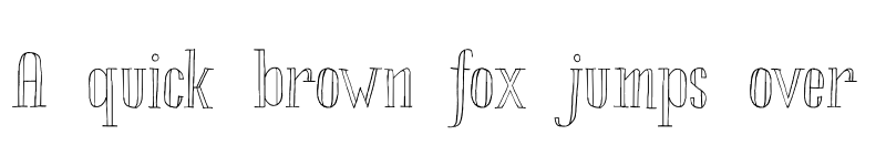 Preview of FONTSPRING DEMO - Chameleon Sketch Outline Outline font
