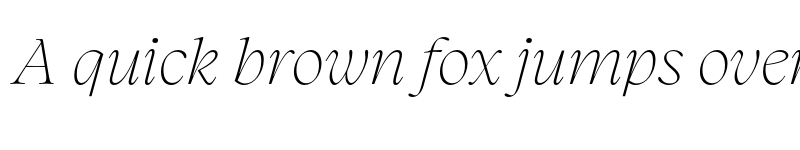 Preview of FONTSPRING DEMO - Charlea Thin Italic font