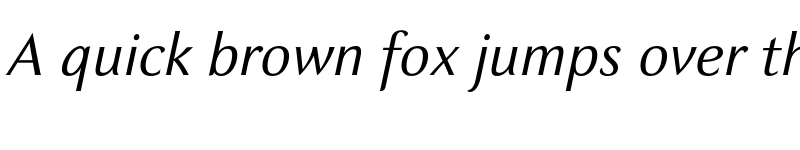 Preview of FONTSPRING DEMO - Charpentier Sans Pro 46 Lger Italique font