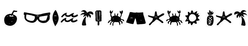 Preview of FONTSPRING DEMO - Checkin Script Dingbat_Beach Regular font