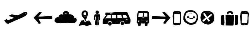 Preview of FONTSPRING DEMO - Checkin Script Dingbat_Standar Regular font