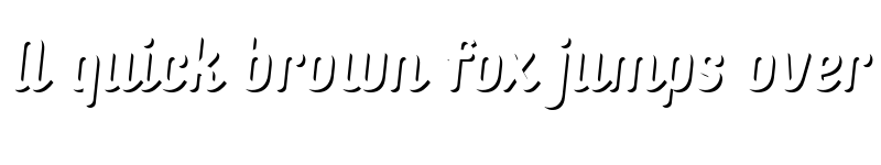 Preview of FONTSPRING DEMO - Checkin Script Oblique Shadow Regular font