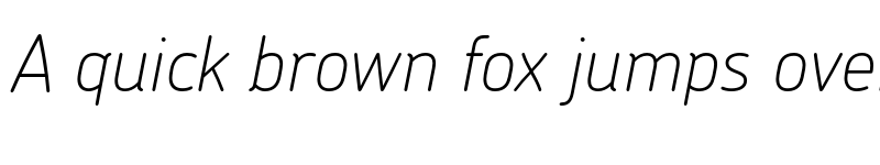 Preview of FONTSPRING DEMO - Chevin Std Thin Italic font