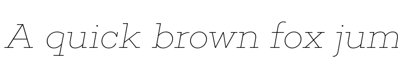 Preview of FONTSPRING DEMO - Choplin Thin Italic font