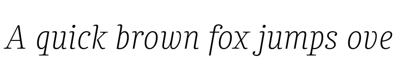 Preview of FONTSPRING DEMO - Chucara next UltraLight Italic font