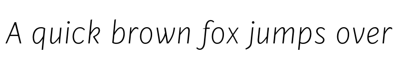 Preview of FONTSPRING DEMO - Cinta Extralight Italic font