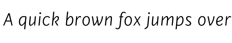 Preview of FONTSPRING DEMO - Cinta Light Italic font