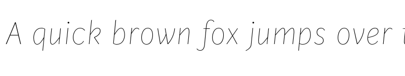 Preview of FONTSPRING DEMO - Cinta Thin Italic font