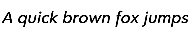 Preview of FONTSPRING DEMO - Clarika Geometric Medium Italic Regular font