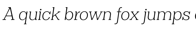 Preview of FONTSPRING DEMO - Clasica Slab Light Light Italic font