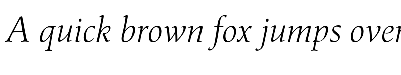 Preview of FONTSPRING DEMO - Classica Pro Light Italic font