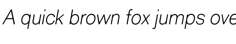 Preview of FONTSPRING DEMO - ClassicSansRounded XLight Italic font