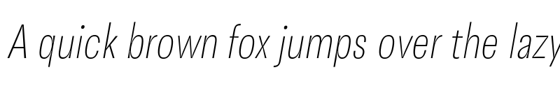 Preview of FONTSPRING DEMO - Cn Thin Italic font