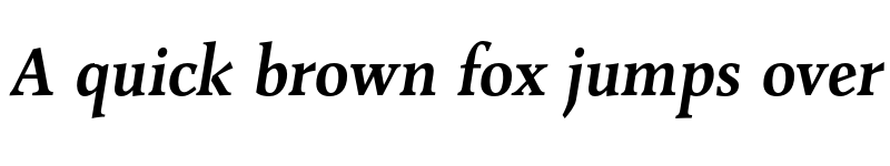 Preview of FONTSPRING DEMO - Combi Serif Light Bold Italic font