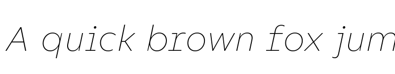 Preview of FONTSPRING DEMO - Compiler Extra Light Italic Regular font