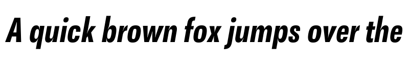 Preview of FONTSPRING DEMO - Condensed Bold Italic font