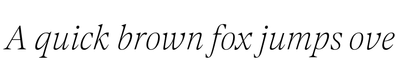 Preview of FONTSPRING DEMO - Contane Text Thin Italic font