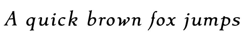 Preview of FONTSPRING DEMO - Contenu Italic font