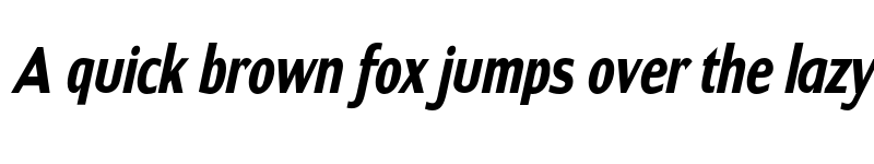 Preview of FONTSPRING DEMO - ContraCondensed BoldItalic font