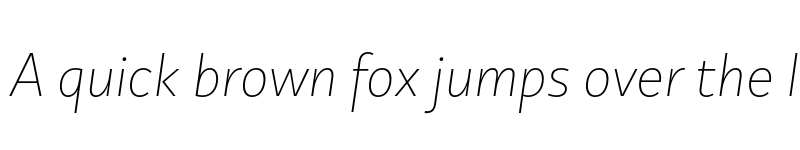Preview of FONTSPRING DEMO - Copihue UltraLight Italic font