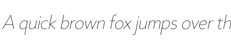 Preview of FONTSPRING DEMO - Core Sans B 15 Thin Italic font
