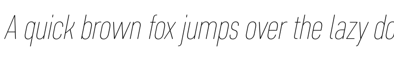 Preview of FONTSPRING DEMO - Core Sans DS 17 Cn Thin Italic font