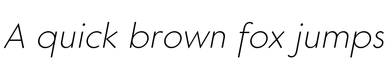 Preview of FONTSPRING DEMO - Core Sans G 25 ExtraLight Italic font