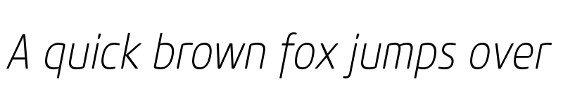 Preview of FONTSPRING DEMO - Core Sans M 27 Cn ExtraLight Italic font