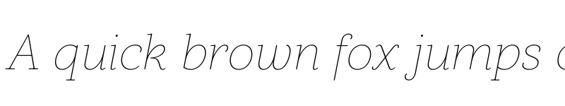 Preview of FONTSPRING DEMO - Core Serif N 15 Thin Italic font