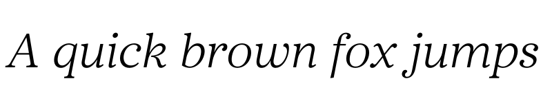 Preview of FONTSPRING DEMO - Core Serif N 25 Light Italic font