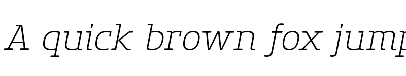 Preview of FONTSPRING DEMO - Core Slab M 25 ExtraLight Italic font