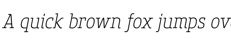 Preview of FONTSPRING DEMO - Core Slab M 27 Cn ExtraLight Italic font