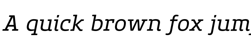 Preview of FONTSPRING DEMO - Core Slab M 45 Regular Italic font