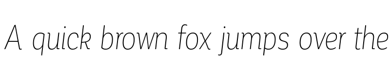 Preview of FONTSPRING DEMO - Corporative Alt Cnd Thin Italic font