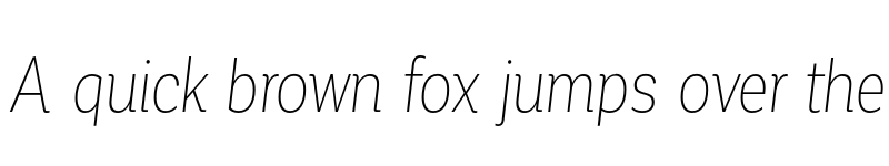 Preview of FONTSPRING DEMO - Corporative Cnd Thin Italic font