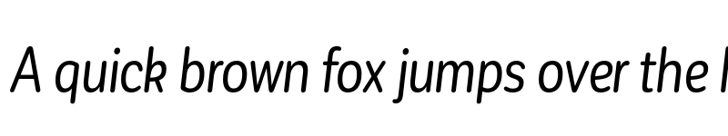 Preview of FONTSPRING DEMO - CorpSansRd Alt CndIt Regular font
