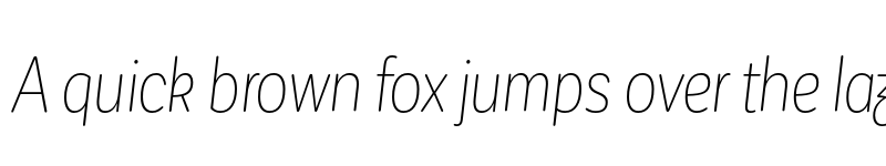 Preview of FONTSPRING DEMO - CorpSansRd Alt Thin CndIt Regular font