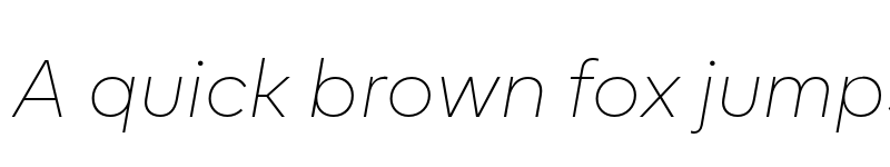 Preview of FONTSPRING DEMO - Corsa Grotesk Thin Italic font