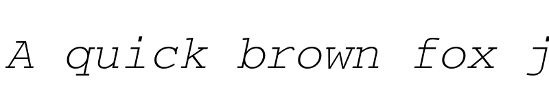 Preview of FONTSPRING DEMO - Courier Italic font