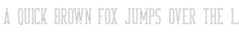 Preview of FONTSPRING DEMO - CrossRoad SlabLongOutline Regular font