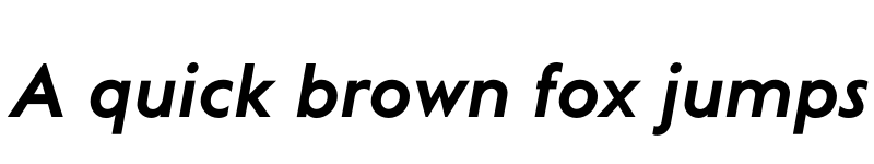 Preview of FONTSPRING DEMO - Curwen Sans Bold Italic font