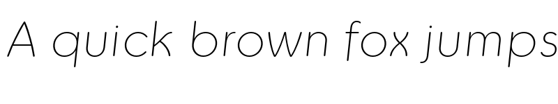 Preview of FONTSPRING DEMO - Cushy Thin Italic font